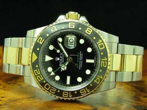 Thumbnail von Rolex GMT-Master II 18kt 750 Gold Edelstahl Automatic Herrenuhr / Ref 116713ln </h1>