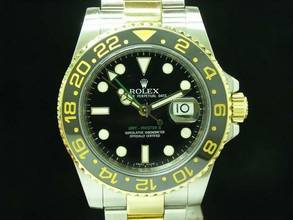 Thumbnail von Rolex GMT-Master II 18kt 750 Gold Edelstahl Automatic Herrenuhr / Ref 116713ln </h1>