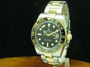Thumbnail von Rolex GMT-Master II 18kt 750 Gold Edelstahl Automatic Herrenuhr / Ref 116713ln </h1>