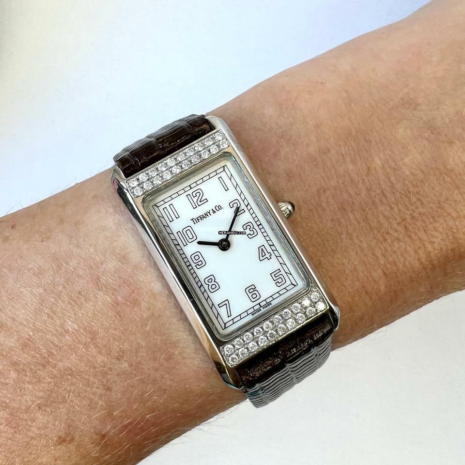 Thumbnail von Tiffany Quartz 20mm Steel 0.39TCW DIAMOND Watch </h1>