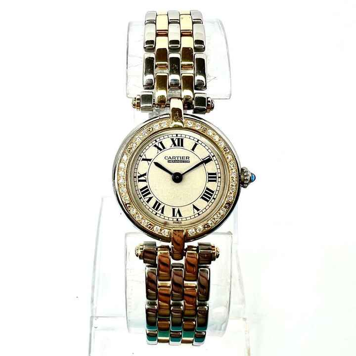  Cartier Panthère VENDOME Quartz 24mm 2 Row Gold 0.26TCW Diamond Watch </h1> 