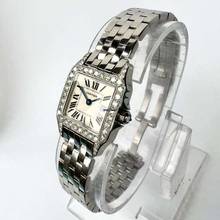 Thumbnail von Cartier Santos Demoiselle 2698 Quartz 20mm Steel 1.10TCW Diamond Watch </h1>