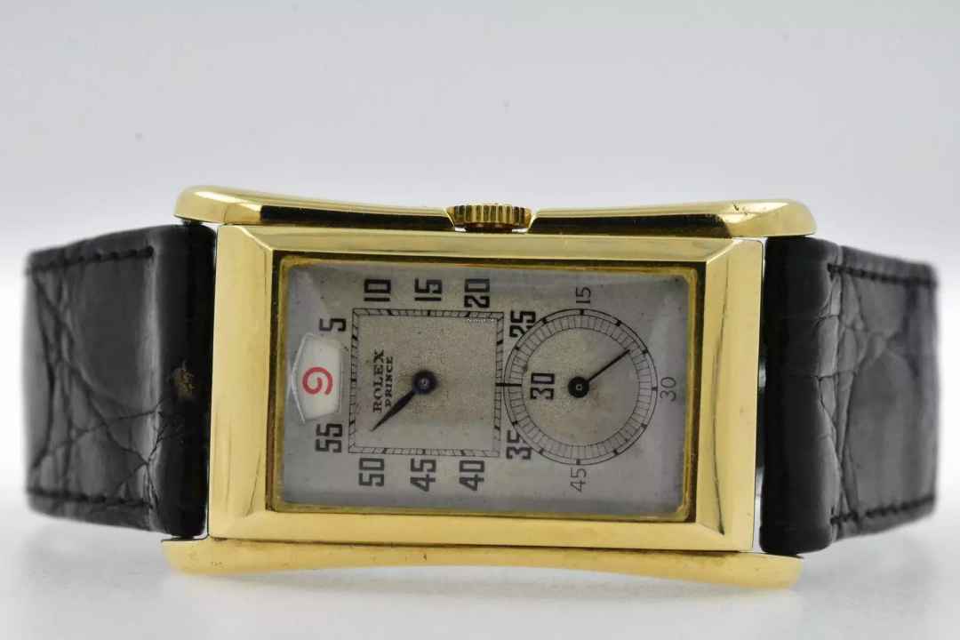  Rolex Prince 18k Yellow Gold Jumping Jump Hours 1491 Vintage 1939 </h1> 