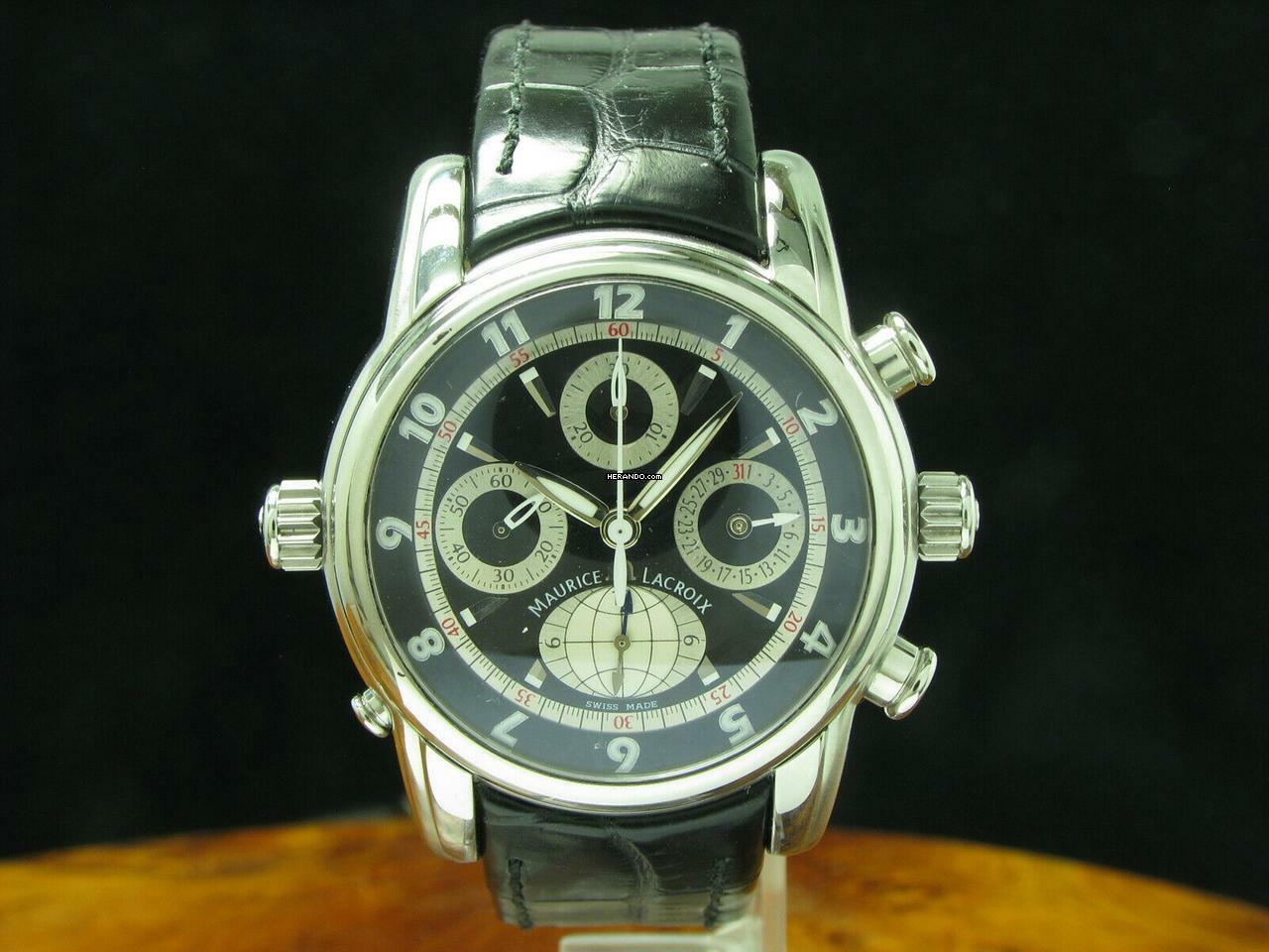  Maurice Lacroix Masterpiece Globe Masterpiece Stahl Automatic Herrenuhr / Ml 88 / Mp6398 </h1> 