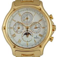 Thumbnail von Ebel Quantieme Perpetual Calendar Chronograph gold 18KT 1990’s TOP Condition Full Set