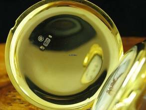Thumbnail von J. Assmann 14kt 585 Gold Savonette Sprungdeckel Taschenuhr </h1>
