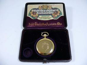 Thumbnail von J. Assmann 14kt 585 Gold Savonette Sprungdeckel Taschenuhr </h1>