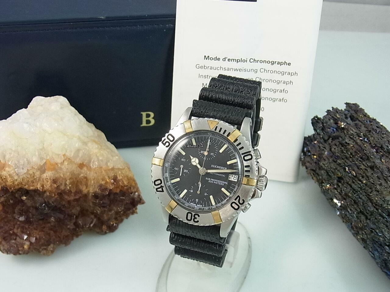  Bucherer Sub Professional Chronograph Automatic 200 M Herrenuhr Taucheruhr </h1> 