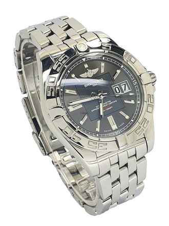  Breitling Galactic 41 grey Dial Full Set  