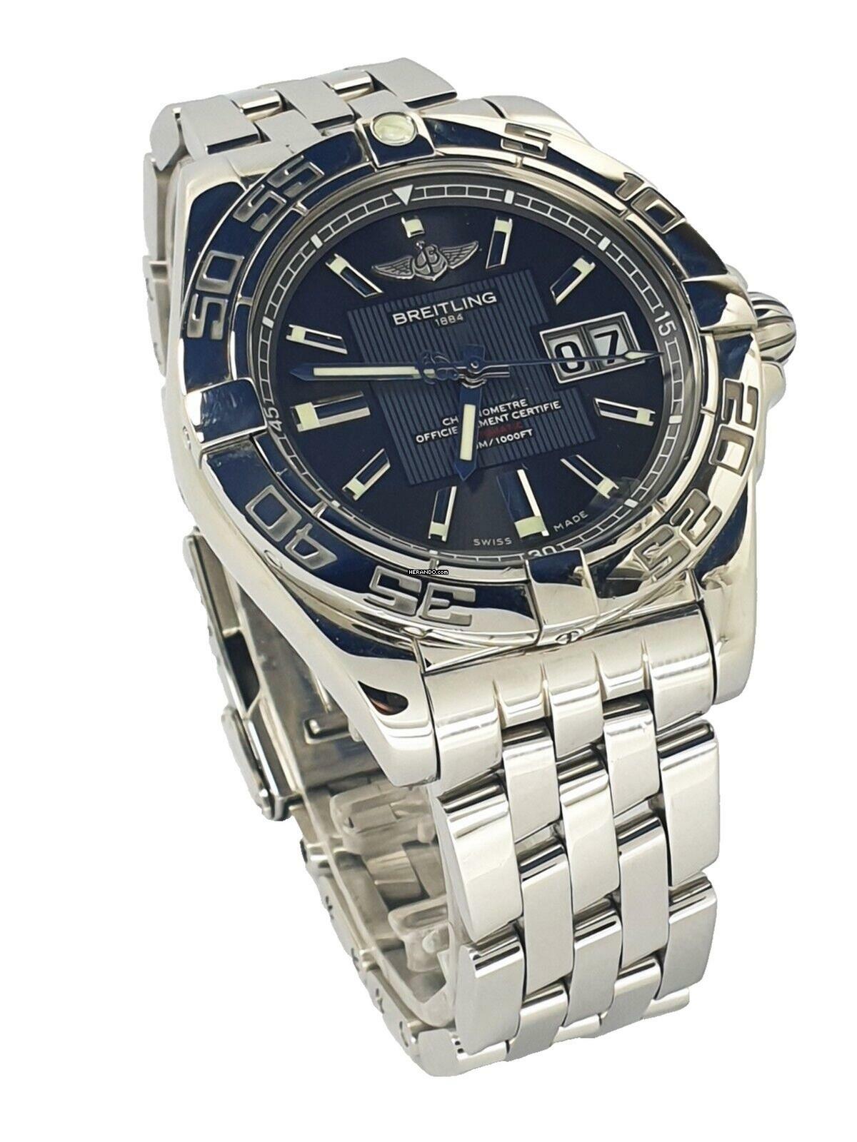 Thumbnail von Breitling Galactic 41 grey Dial Full Set