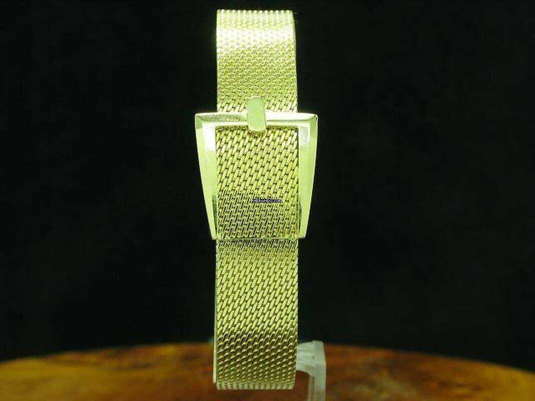 Iduna 14kt 585 Gold Handaufzug Damenuhr / Klappdeckel In Gürtelschnallenform </h1>