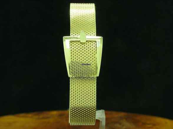  Iduna 14kt 585 Gold Handaufzug Damenuhr / Klappdeckel In Gürtelschnallenform </h1> 