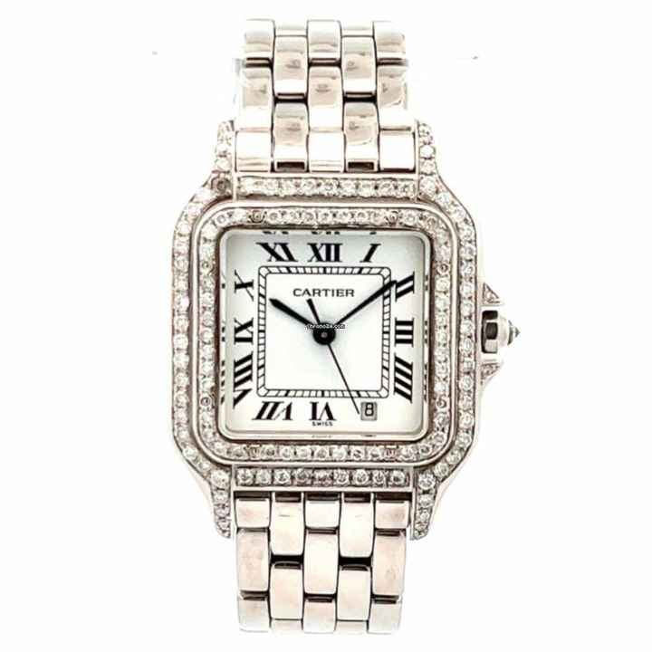  Cartier Panthère Quartz 29mm Steel ~1.9TCW Diamond Watch </h1> 