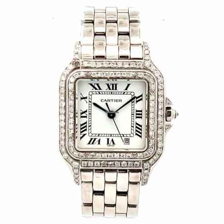  Cartier Panthère Quartz 29mm Steel ~1.9TCW Diamond Watch </h1> 