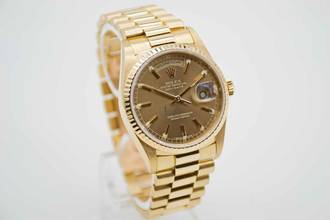 Thumbnail von Rolex Day-Date 36 Tritium Havana Dial L-Serie mit Rolex Service </h1>