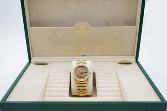 Thumbnail von Rolex Day-Date 36 Tritium Havana Dial L-Serie mit Rolex Service </h1>