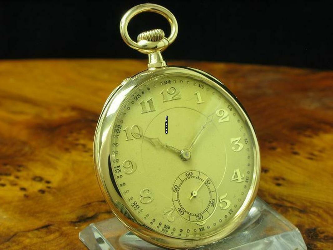 Thumbnail von IWC Open Face 14kt 585 Gold Taschenuhr / Durchmesser 48,5 Mm </h1>