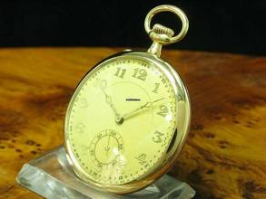 Thumbnail von IWC Open Face 14kt 585 Gold Taschenuhr / Durchmesser 48,5 Mm </h1>