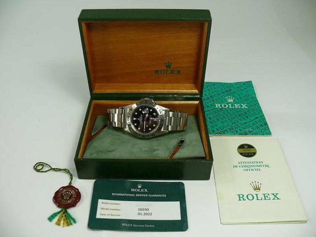 Thumbnail von Rolex Explorer II Edelstahl Automatic Herrenuhr / Revision 01/2022 / Ref 16550 </h1>