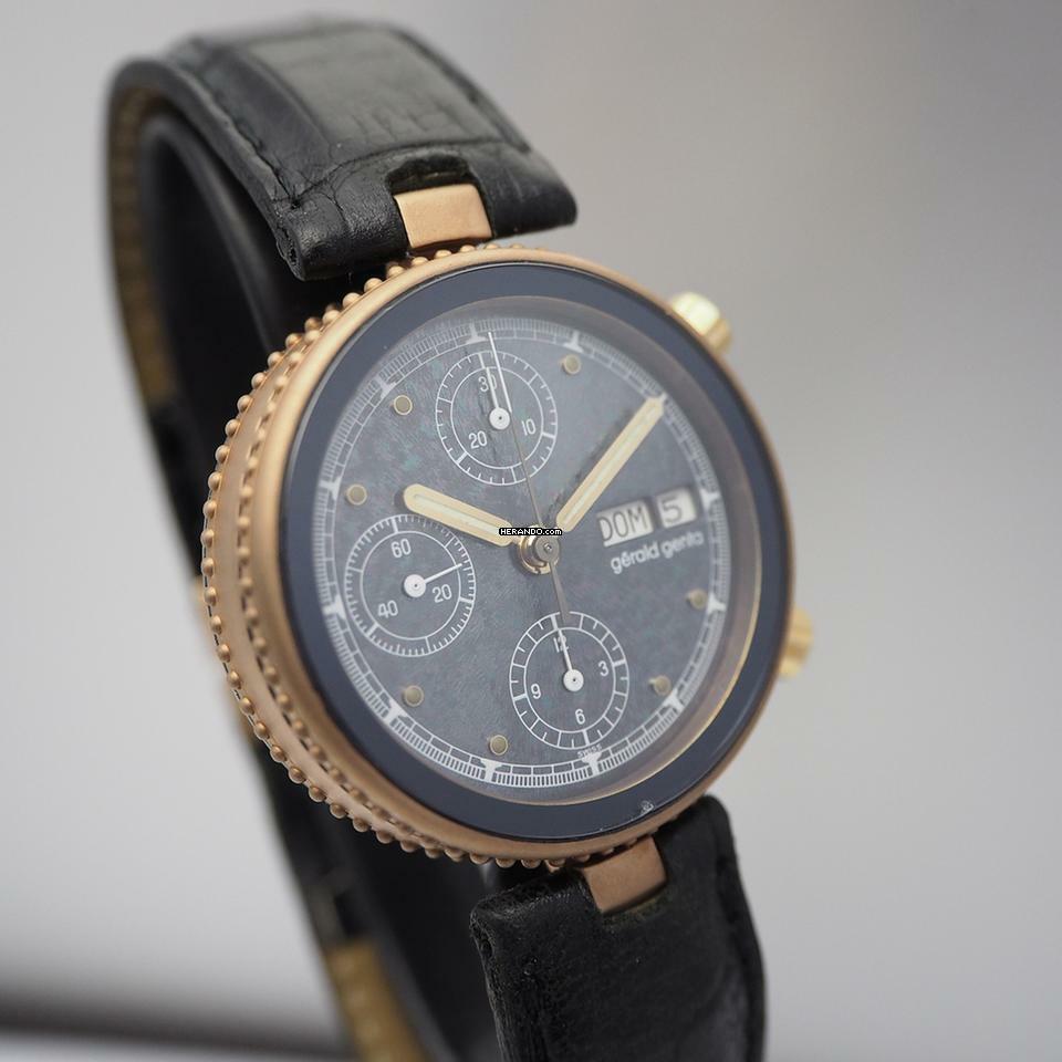 Thumbnail von Gérald Genta Gefica Chronograph G2989.7 Bronze Genta Serviced </h1>