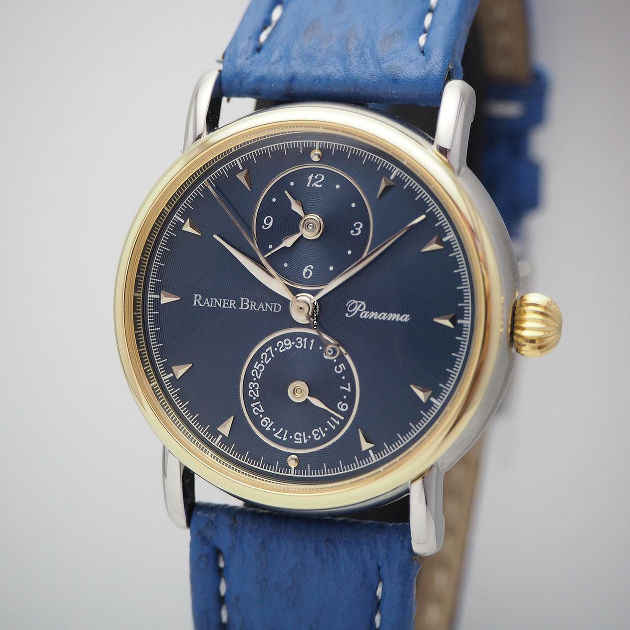  Rainer Brand Panama GMT Automatic Stahl/Gold 18k Serviced </h1> 