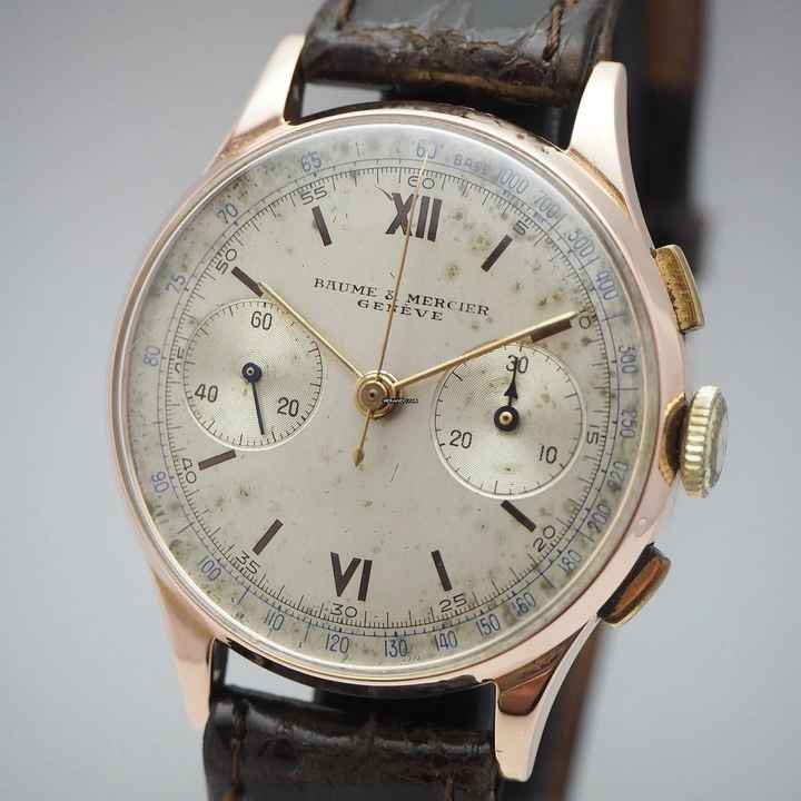  Baume & Mercier Chronograph Vintage Rosegold 18k/750 