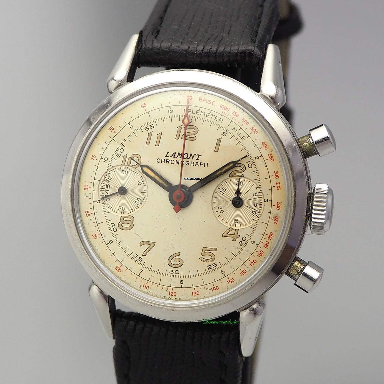 Lamont Chronograph Vintage 1950 Stahl Venus 175