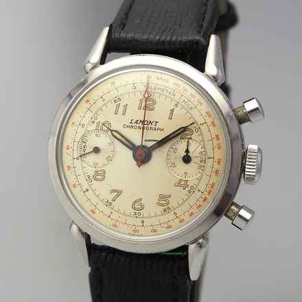  Lamont Chronograph Vintage 1950 Stahl Venus 175 
