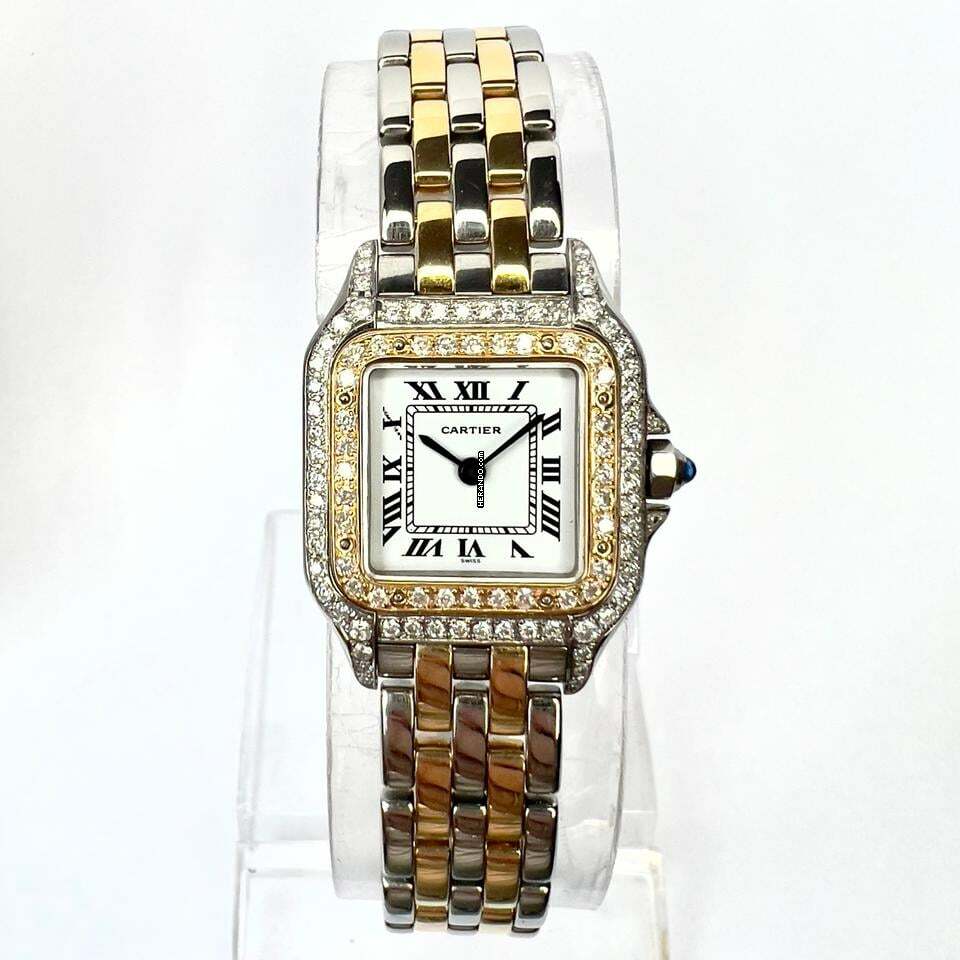 Cartier Panthère 23mm Quartz 2 Row Gold 0.86TCW DIAMOND Watch </h1>