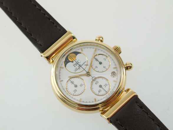 IWC Da Vinci Chronograph Mondphase 3735 massiv 18 Kt Gelbgold im Top Zustand </h1> 