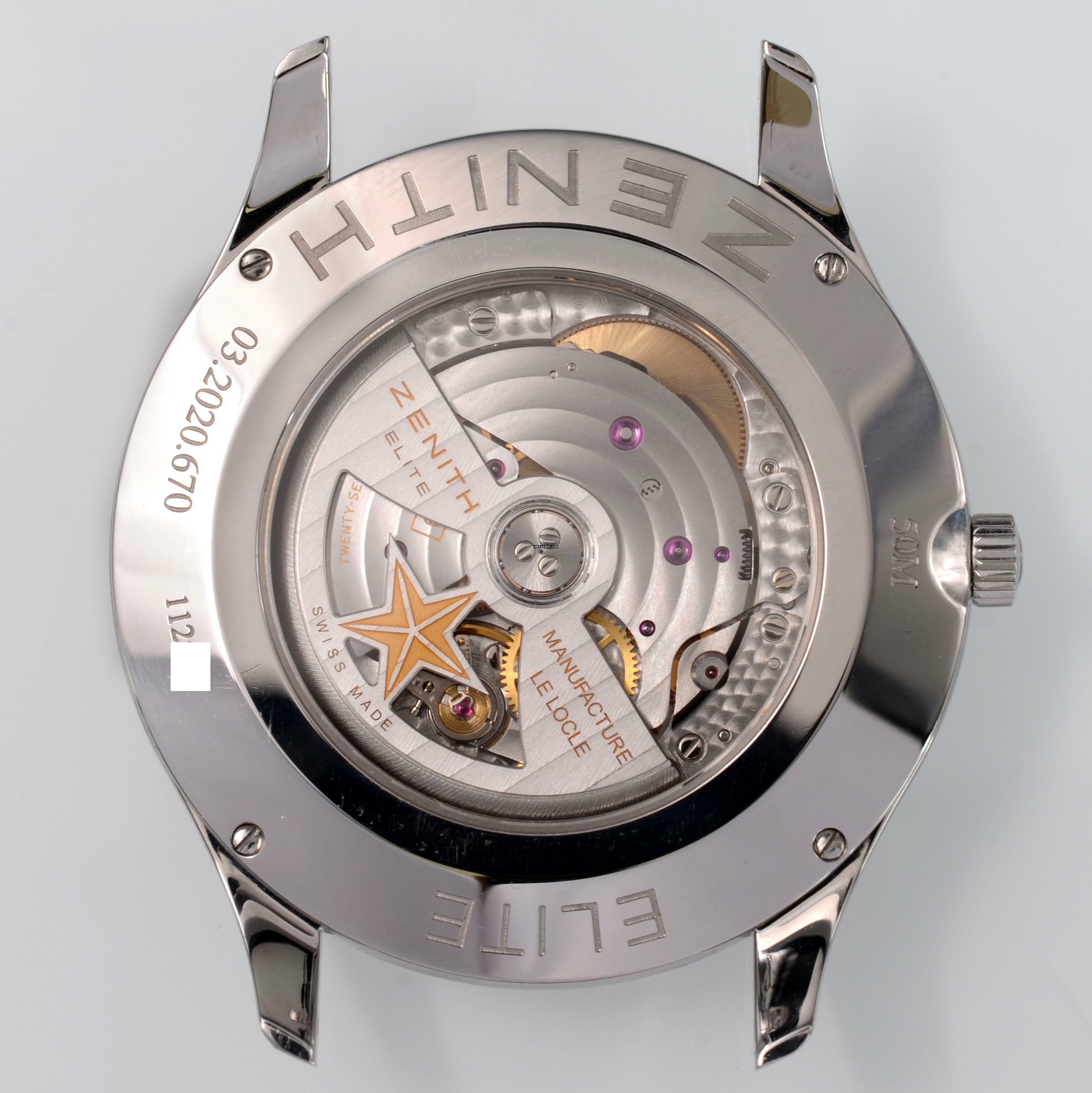 Thumbnail von Zenith Captain Central Second Elite Captain 03.2020.670.01 Central Second Full Set 2011’s </h1>