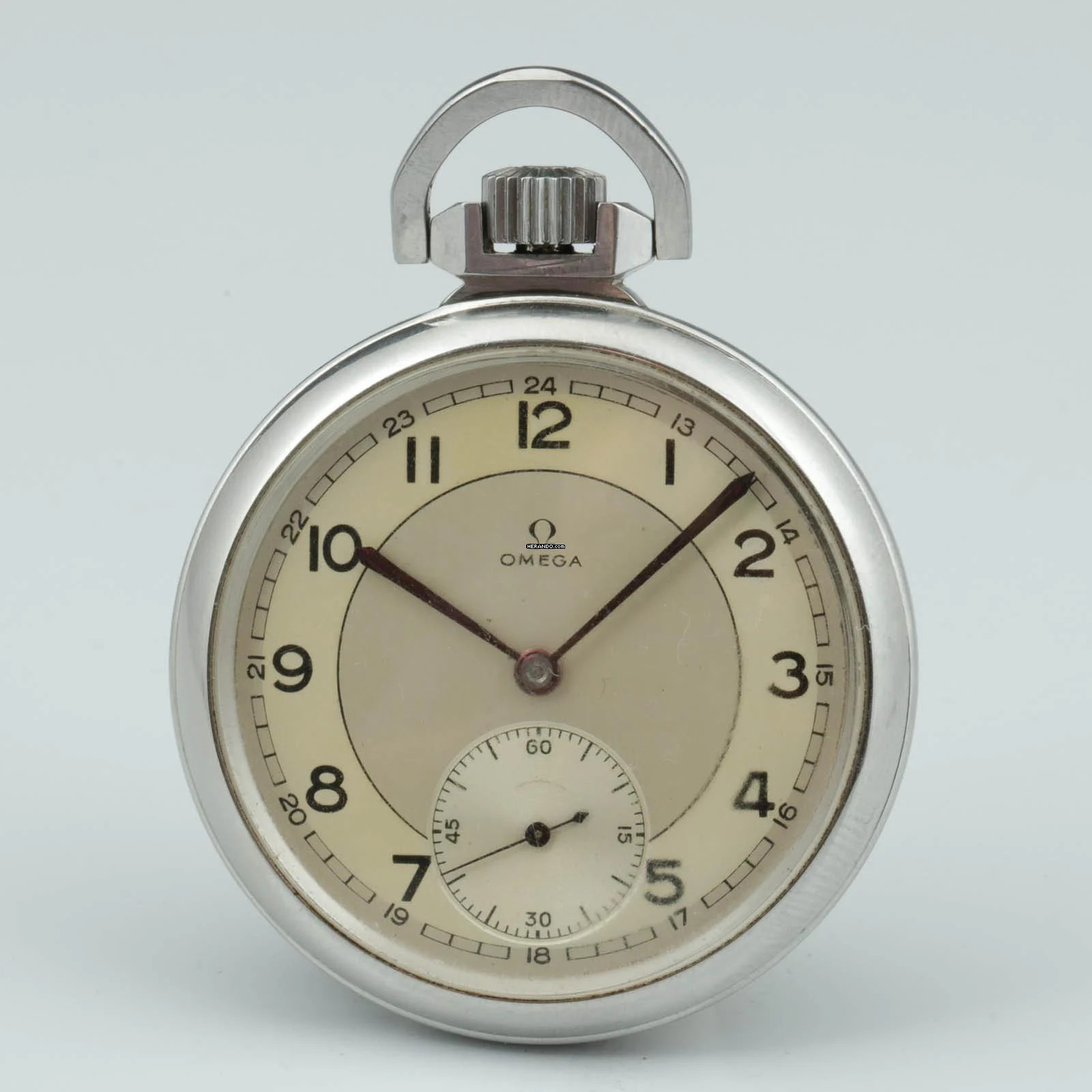  Omega Classic “Étanche” First Waterproof Stahl Taschenuhr Art Deco 1937 Ref. CK 1064 </h1> 