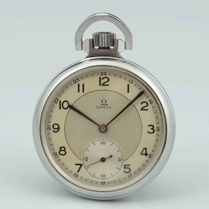  Omega Classic “Étanche” First Waterproof Stahl Taschenuhr Art Deco 1937 Ref. CK 1064 </h1> 