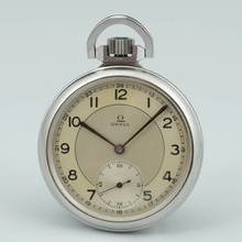 Thumbnail von Omega Classic “Étanche” First Waterproof Stahl Taschenuhr Art Deco 1937 Ref. CK 1064 </h1>