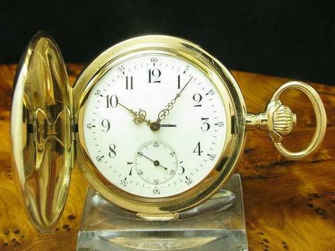  Nestor Delevaux 14kt 585 Gold Savonette Taschenuhr Viertel-repetition </h1> 