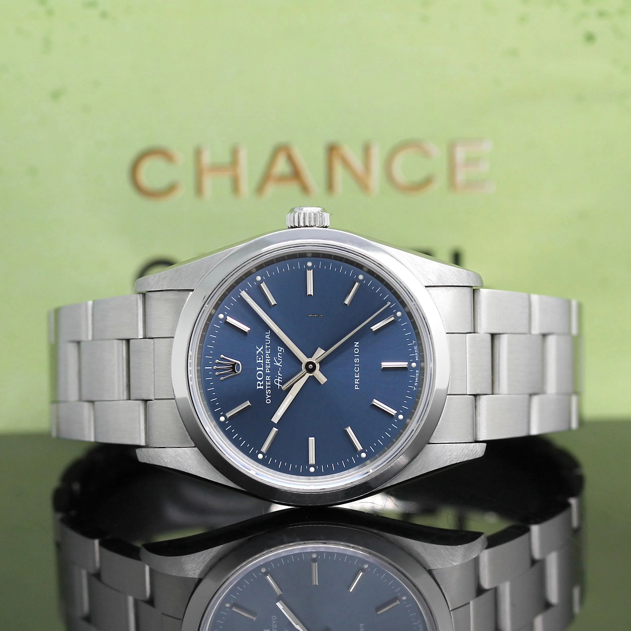  Rolex Air King Stahl Ref: 14000 - Box & Papiere von 1996 </h1> 