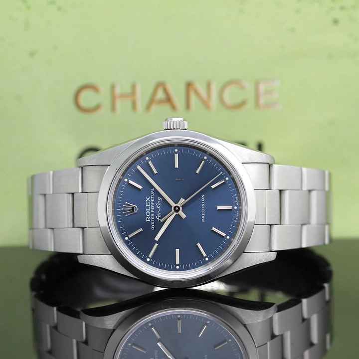  Rolex Air King Stahl Ref: 14000 - Box & Papiere von 1996 </h1> 