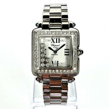  Chopard Happy Sport Quartz 27mm Steel 7 Floating ~2TCW DIAMOND Watch </h1> 