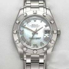 Thumbnail von Rolex Lady-Datejust Pearlmaster 34 81319 2010 Weissgold 750 Perlmutt Diamanten Automatik 18kt White Gold Chronometer </h1>