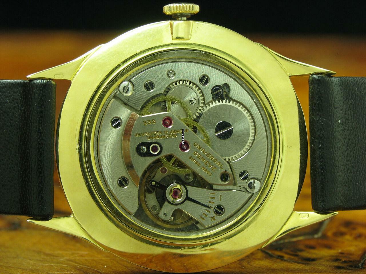 Thumbnail von Universal Genève 18kt 750 Gold Handaufzug Herrenuhr / Gn 1751xxx / Kaliber 332 </h1>