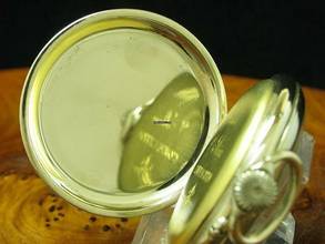 Thumbnail von Neusilber Open Face Taschenuhr / Durchmesser 48,9 Mm </h1>