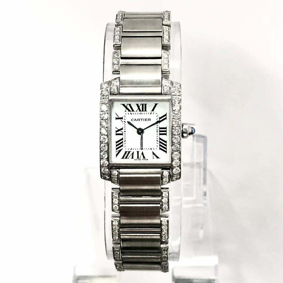  Cartier Tank Française Quartz 20mm Steel 1.88TCW DIAMOND Watch </h1> 