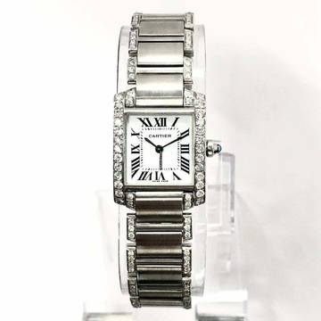  Cartier Tank Française Quartz 20mm Steel 1.88TCW DIAMOND Watch </h1> 