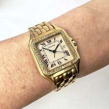 Thumbnail von Cartier Panthère 27mm 18K Yellow Gold 0.50TCW DIAMOND Watch </h1>