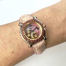 Thumbnail von Chopard Happy Sport 26mm 2 Tone DIAMONDS & Red RUBIES Watch </h1>