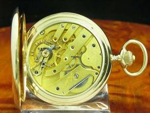 Thumbnail von J. Assmann 14kt 585 Gold Savonette Sprungdeckel Taschenuhr </h1>