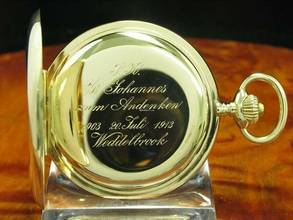 Thumbnail von J. Assmann 14kt 585 Gold Savonette Sprungdeckel Taschenuhr </h1>