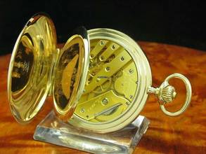 Thumbnail von J. Assmann 14kt 585 Gold Savonette Sprungdeckel Taschenuhr </h1>