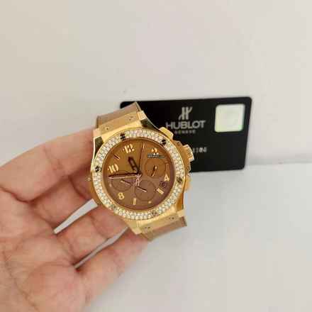  Hublot Big Bang Tutti Frutti Caramel Ouro Rosé & Diamonds 41mm Completo 
