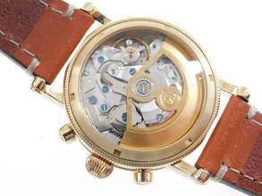 Thumbnail von Chronoswiss Chronometer Chronograph Automatik massiv 18 Karat Gelbgold mit Glasboden im Top Zustand </h1>